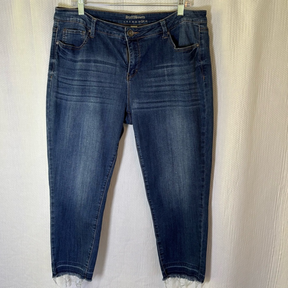 Ruff Hewn Women's Deep Indigo Cropped Jeans Size 16